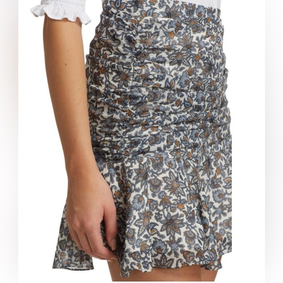 Veronica Beard Tara Ruched Silk Skirt Size 2 NWT - Picture 4 of 12